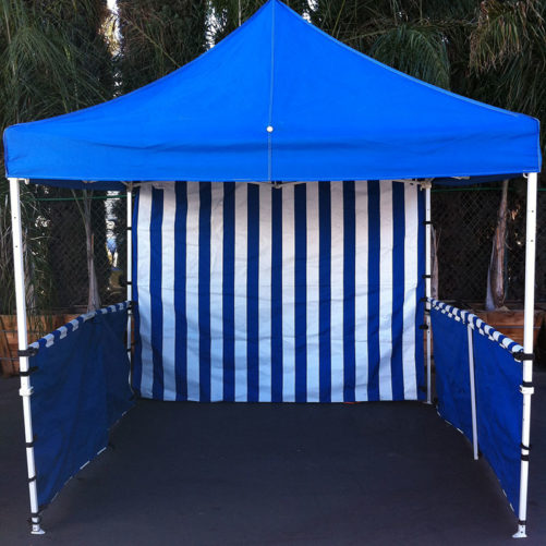 Carnival Booth Tent - Blue/White Striped - Image 2