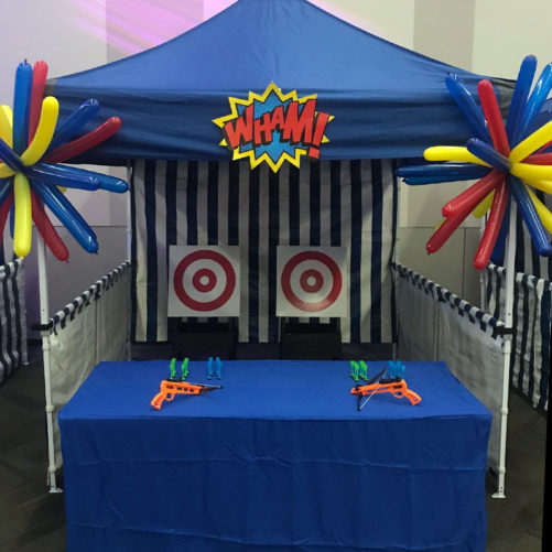 Carnival Booth Tent - Blue/White Striped - Image 3