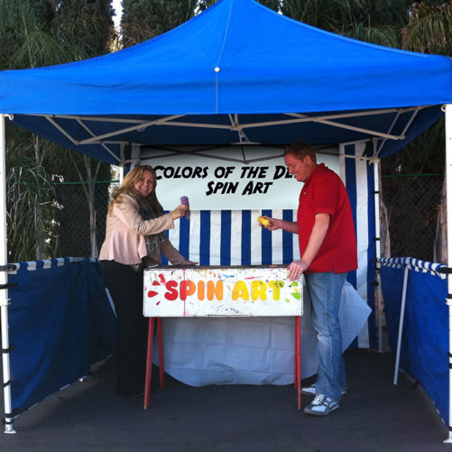 Carnival Booth Tent - Blue/White Striped - Image 5