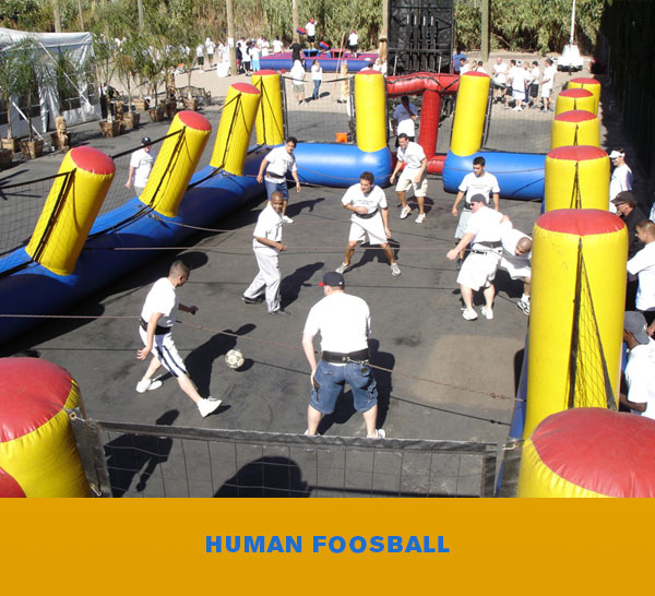 Party Pals: Human Foosball Game Rental, a game that's fun for all ages!