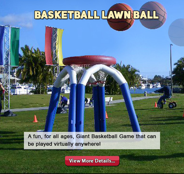 Giant Basketball Lawn Ball Game Rentals at Party Pals