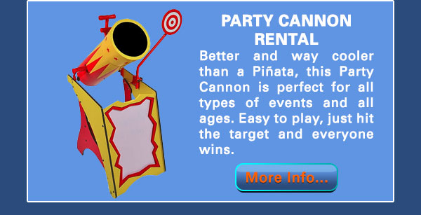Party Cannon Rental now available from Party Pals