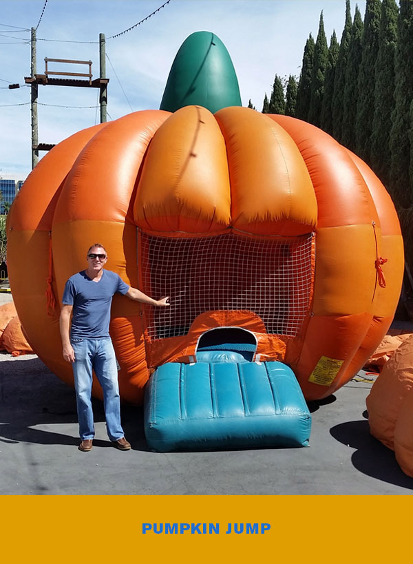 Party Pals: Pumpkin Jump Rental. Perfect for Fall Carnivals, Festivals, Halloween themed Events and more
