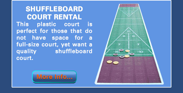 Shuffleboard Court Rental available from Party Pals