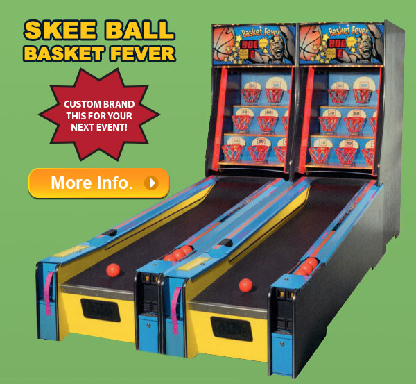 Skee Ball Basket Fever Arcade Game Rentals at Party Pals